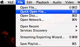 Open DVD folder on Mac with VLC player. DVD folder is copied from DVD to Mac by DVDSmith Movie Backup.
