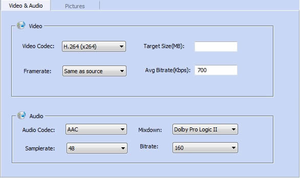 audio and video parameters in dvd to ipad 3 ripper