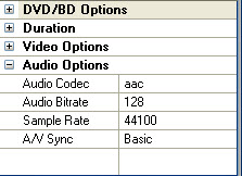 customized output file video and audio parameters