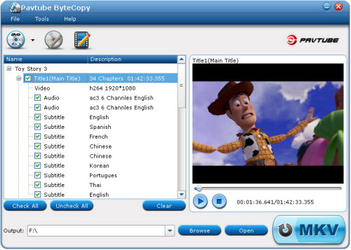 how to use bytecopy to rip blu-rya ro dvd to mkv