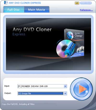 Click to view Any DVD Cloner Express 1.2.2 screenshot