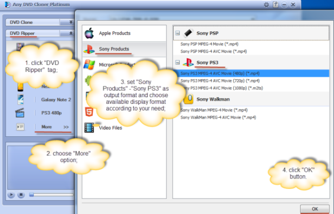 setting output format