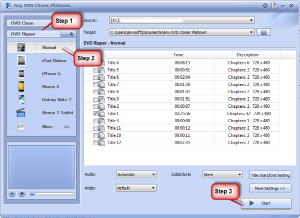 Convert Sherlock DVDs with Any DVD Cloner Platinum