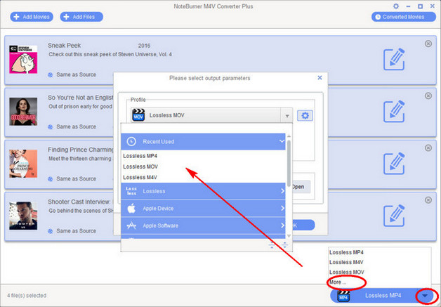 noteburner m4v converter plus windows trial