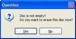 Erase DVD Disc